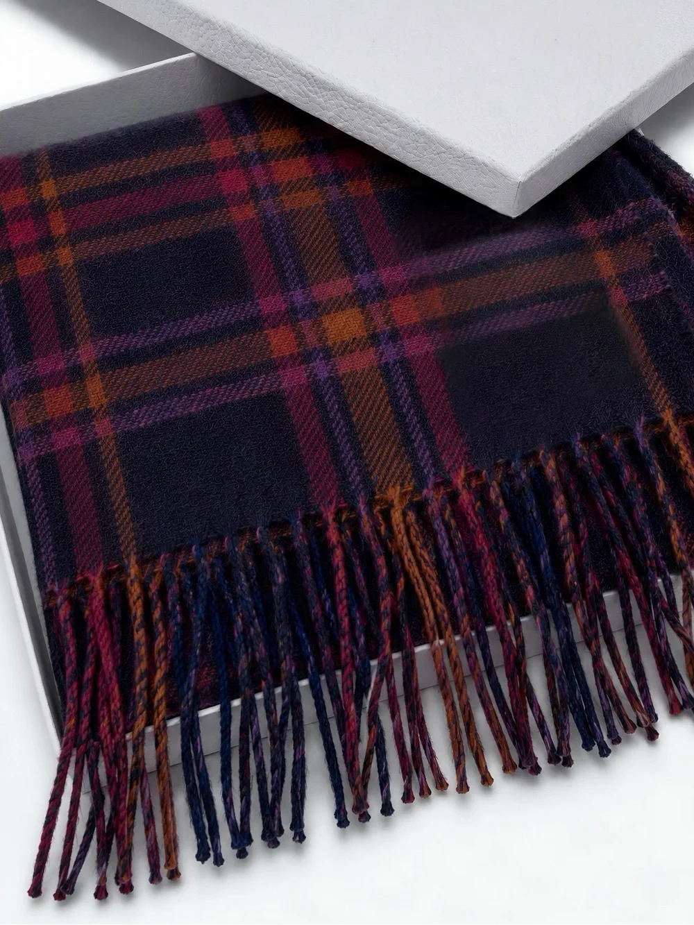 Dior lambswool plaid scarf